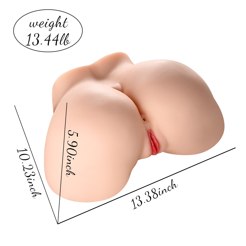 Melissa 13.44LB Big Butt Torso Sex Doll Life-size Fat Pussy Ass Realistic Doggy Style Male Adult Toy