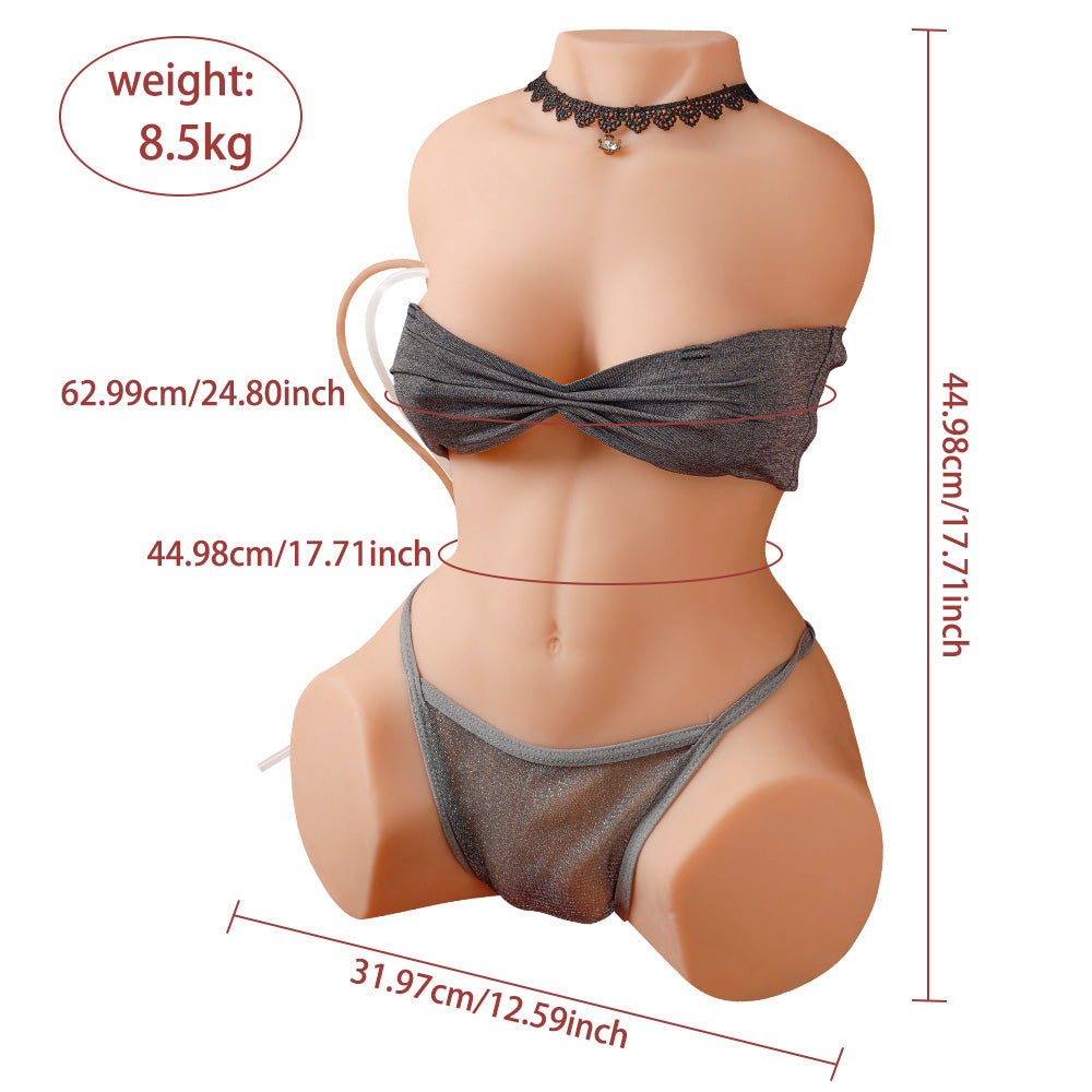 Delia Real Torso Sex Doll 8.5kg Sucking Vibrating Sexy Love Male Sexdoll Adult Toy