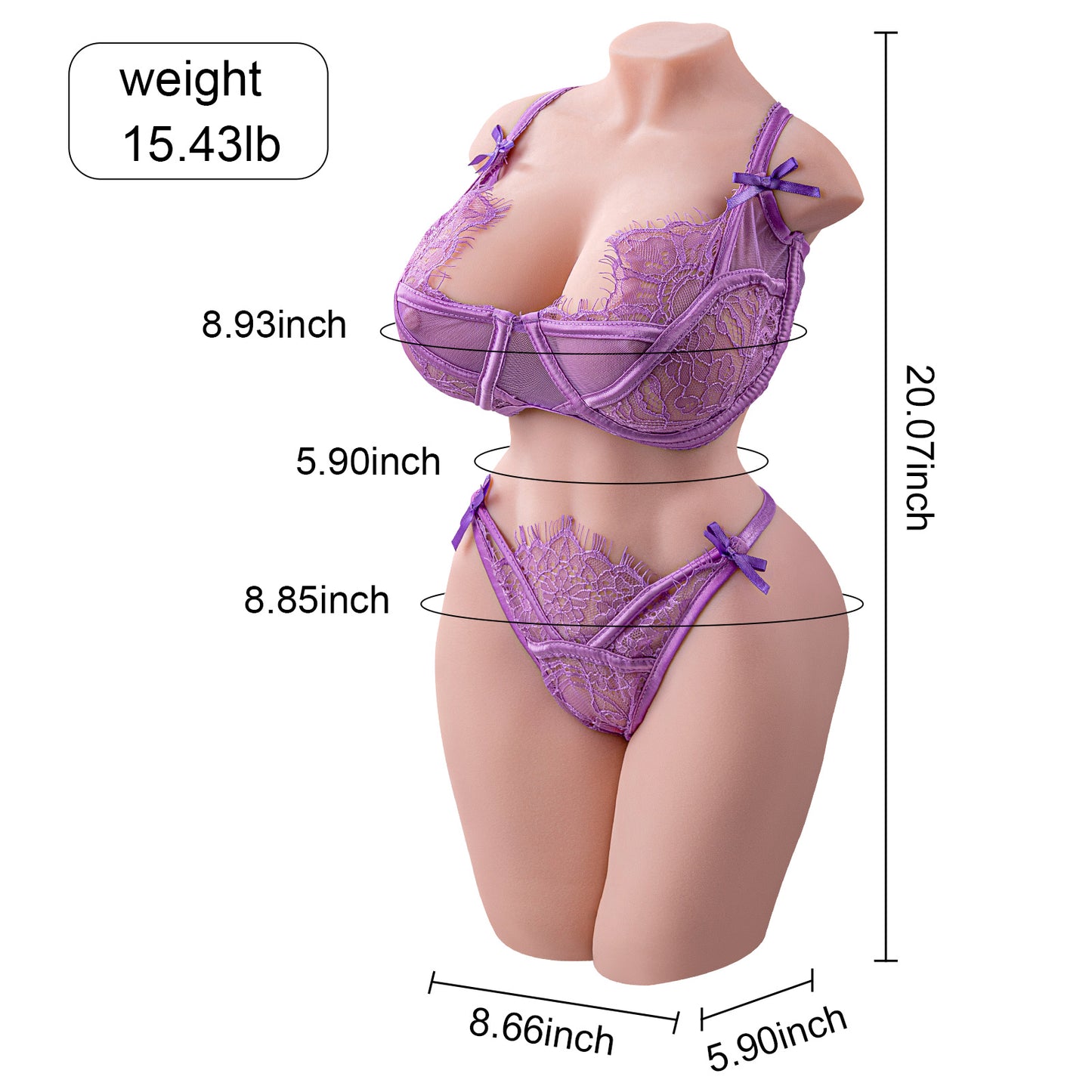 Rachel 7.5LB Cheap TPE Big Boobs Sex Doll Torso Love Dolls Realistic Breasts Masturbator Pocket Pussy Adult Toys