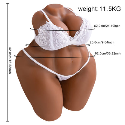 Alma Big Boobs & Butts Female Sex Doll Torso 25.35LB Life-Size Male Masturbator Toys