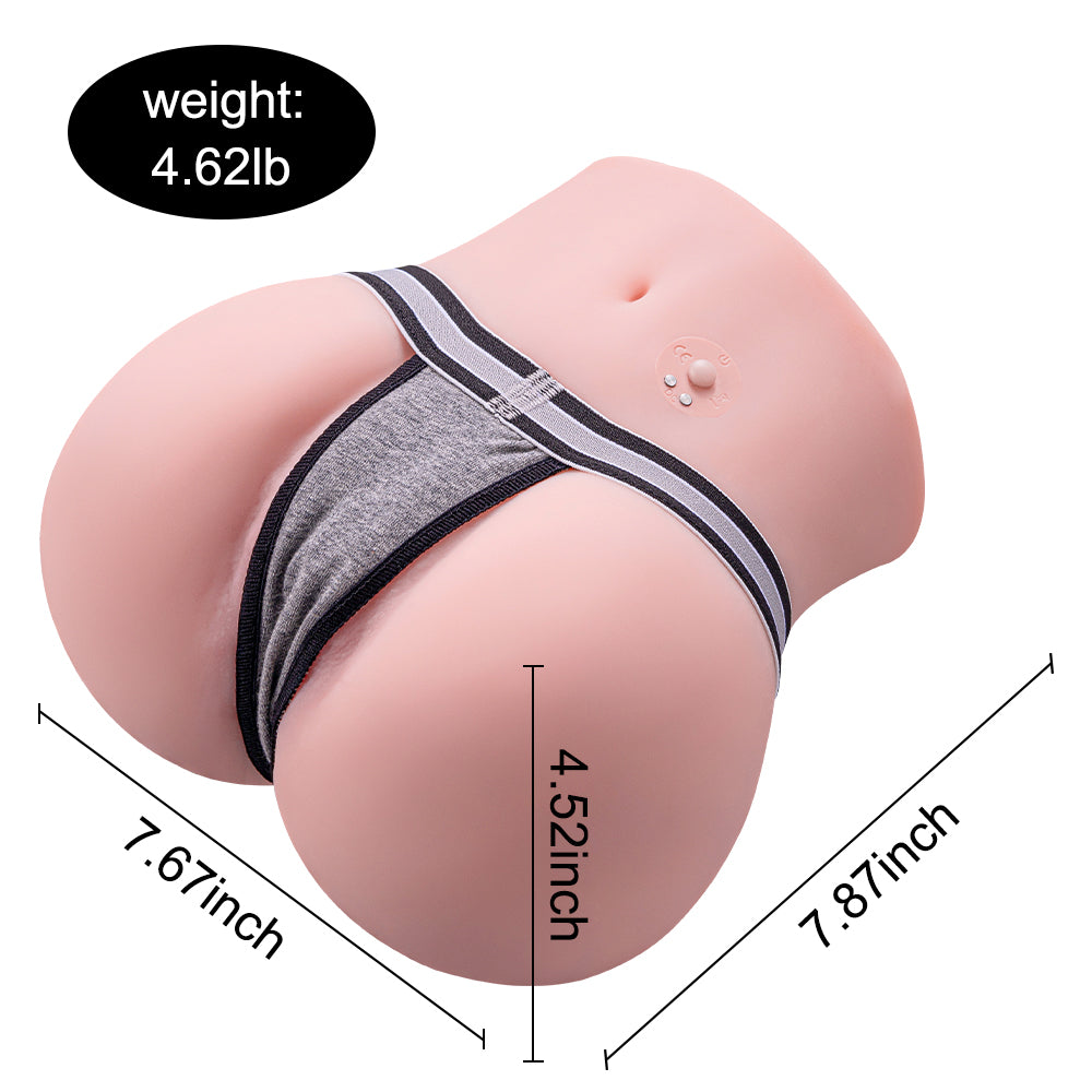 Roberta 4.62LB Vibrating Sex Doll For Men Lifelike Torso Ass Realistic Soft Big Butt Toy