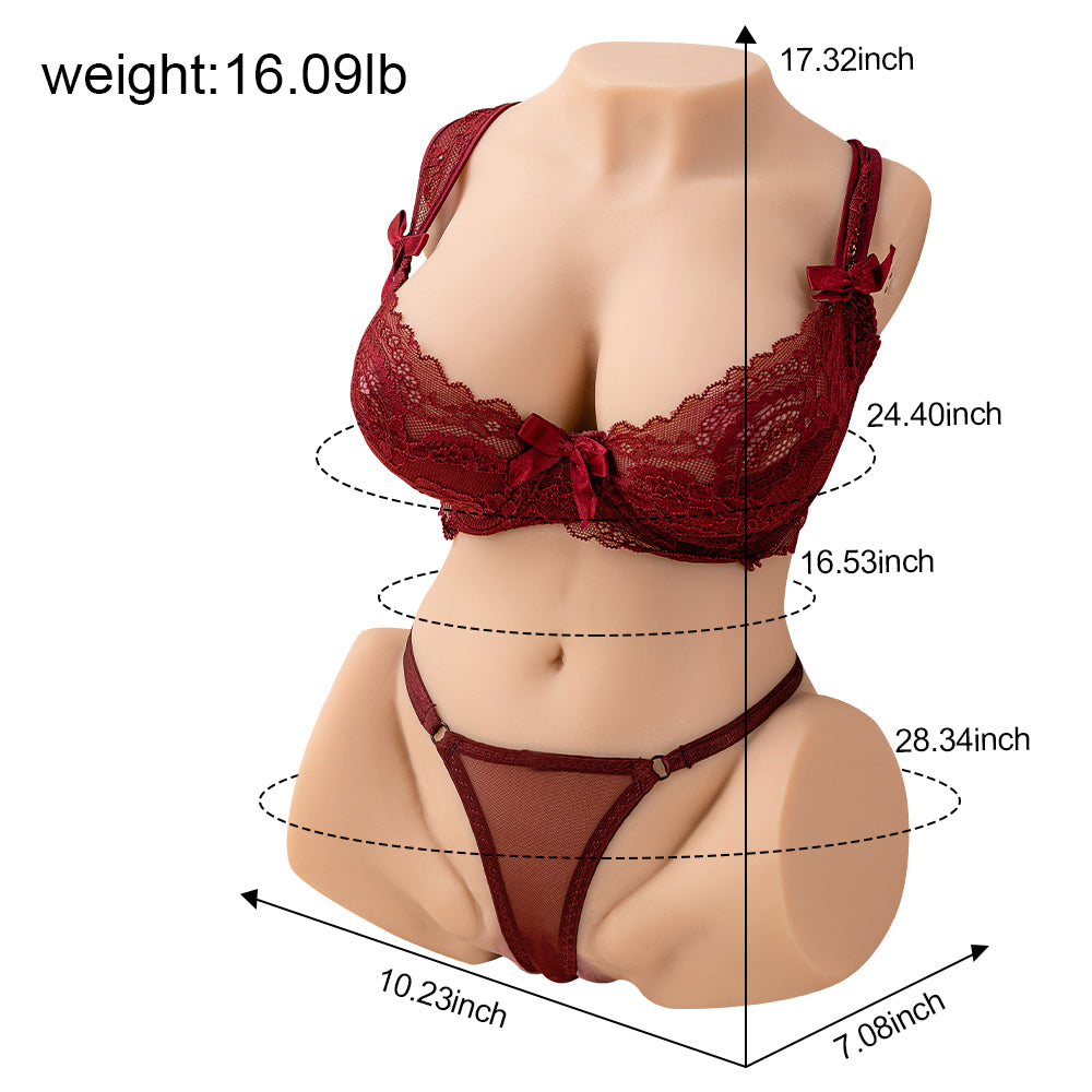 Mag 15.87LB Realistic Female Life Size Big Boobs Butt Sex Torso Dolls Male Masturbator Adult Toys