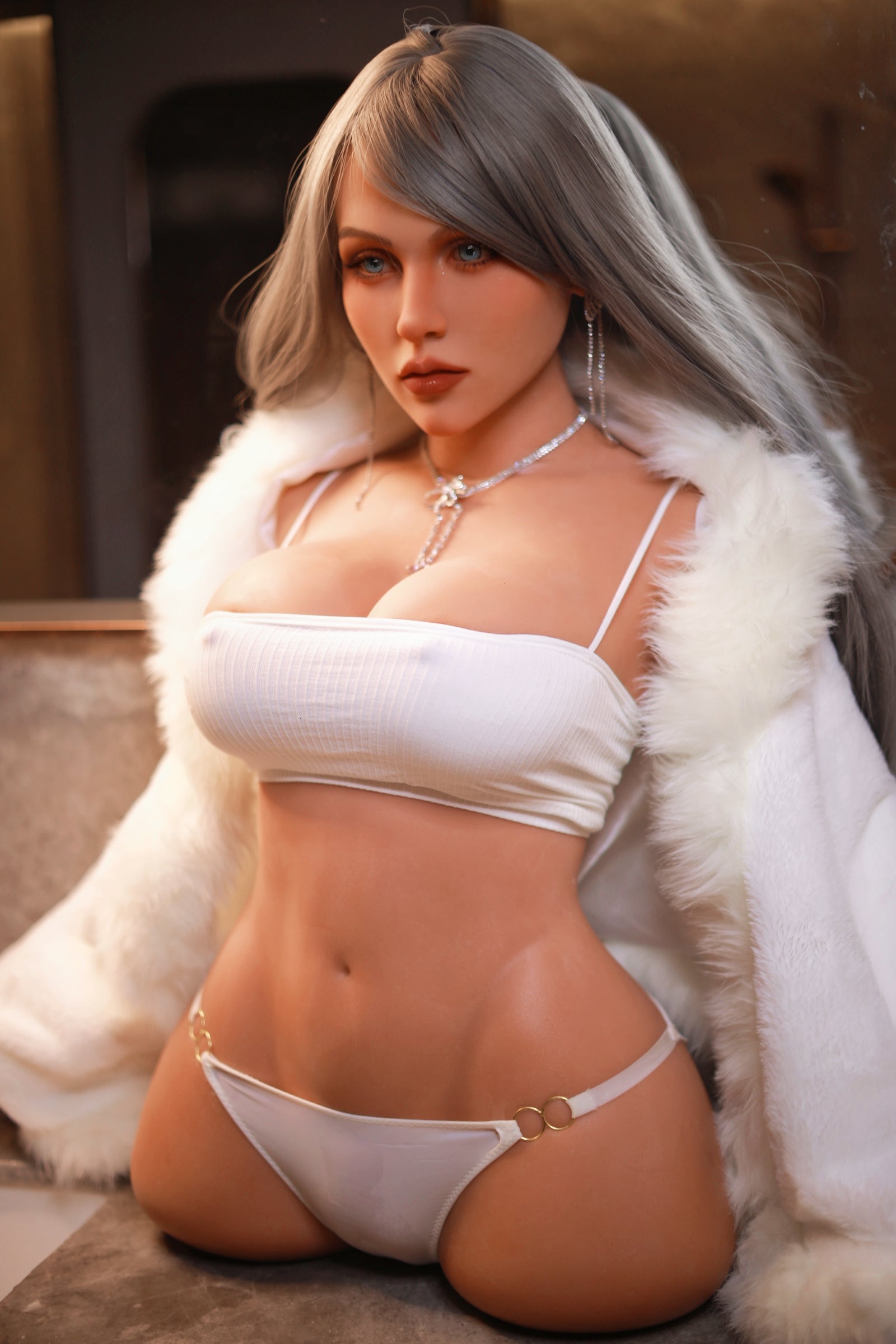 86cm Half Body TPE Real Love Sex Doll Torso Toy Masturbator Fire Doll