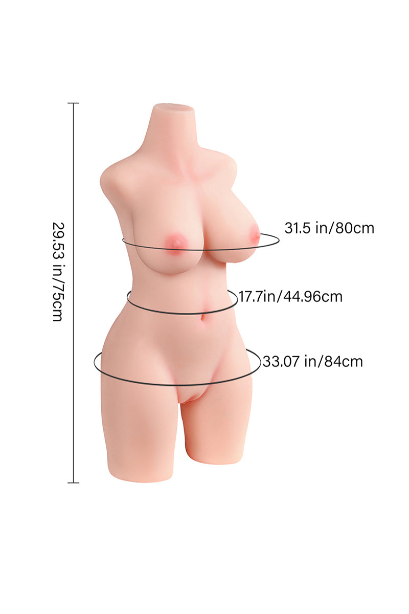 45.1LB Mona Torso Sex Doll Fair/Wheat Skin TPE Realistic Tunnel Realistic Love Dolls Masturbator Sexy Toys in Stock【US Only】