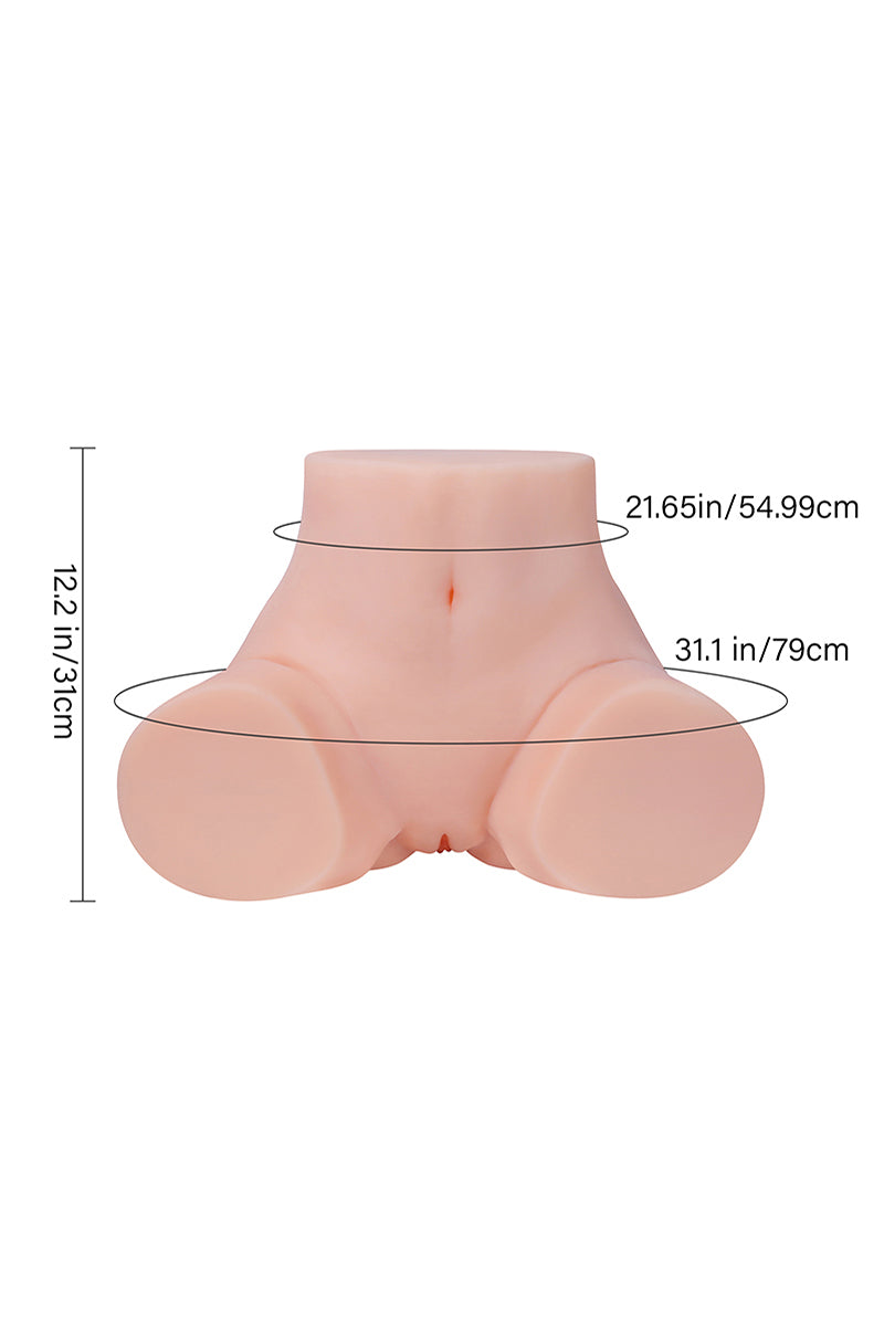 24.4LB Eyna Love Doll Torsos Fair/Wheat Skin TPE Realistic Tunnel Big Ass Torso Sex Dolls in Stock【US Only】