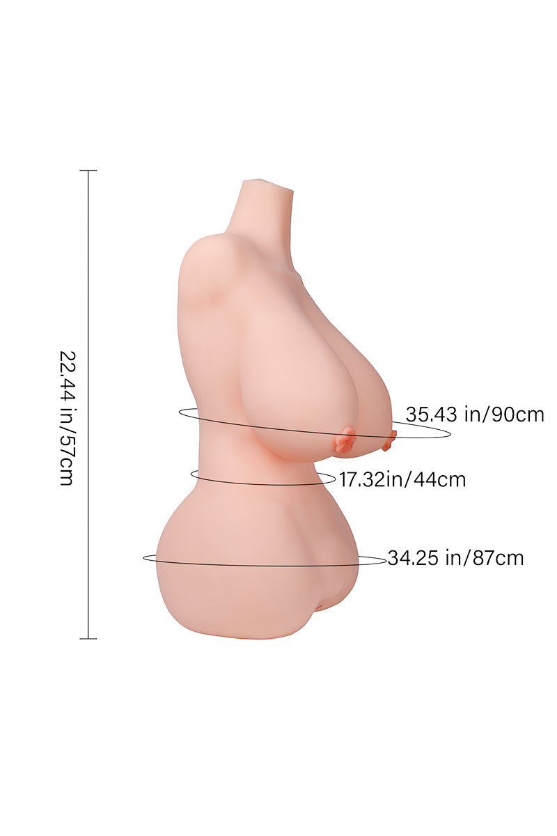 Natalia: 34.1LB Fucking Sex Doll Torso with Four Tunnels