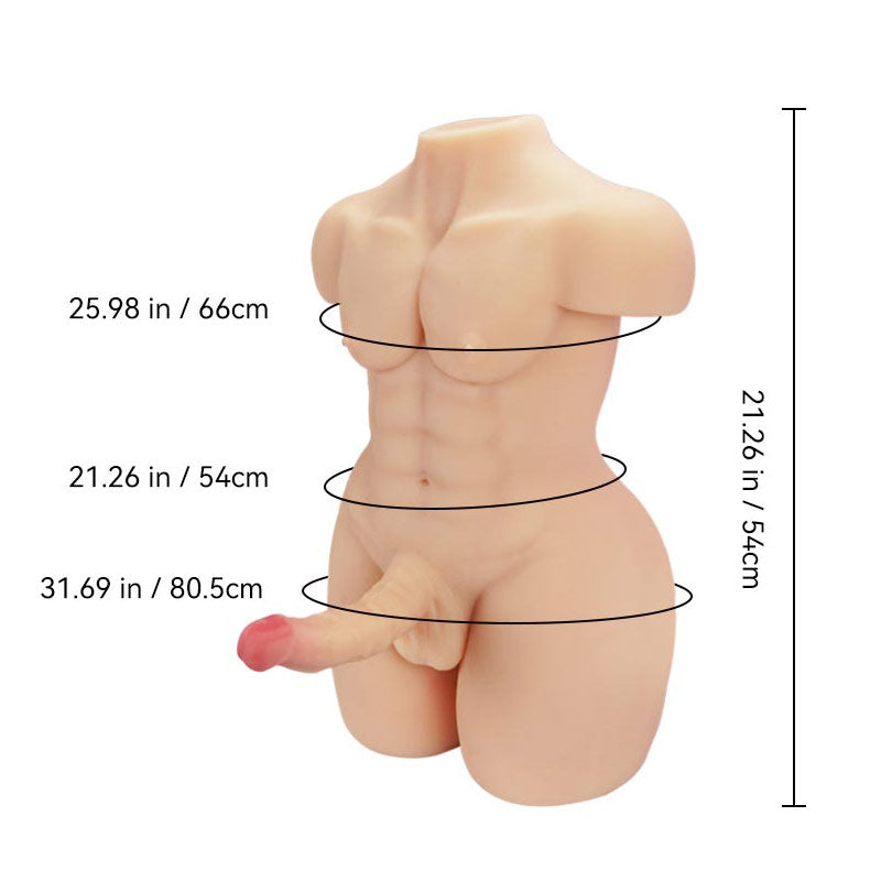 Channing: 33.07LB Male Torso Sex Doll Threesome