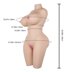 Ginny: 38.1LB Removable Vaginal Sex Doll 4 in 1 with Tantabosom