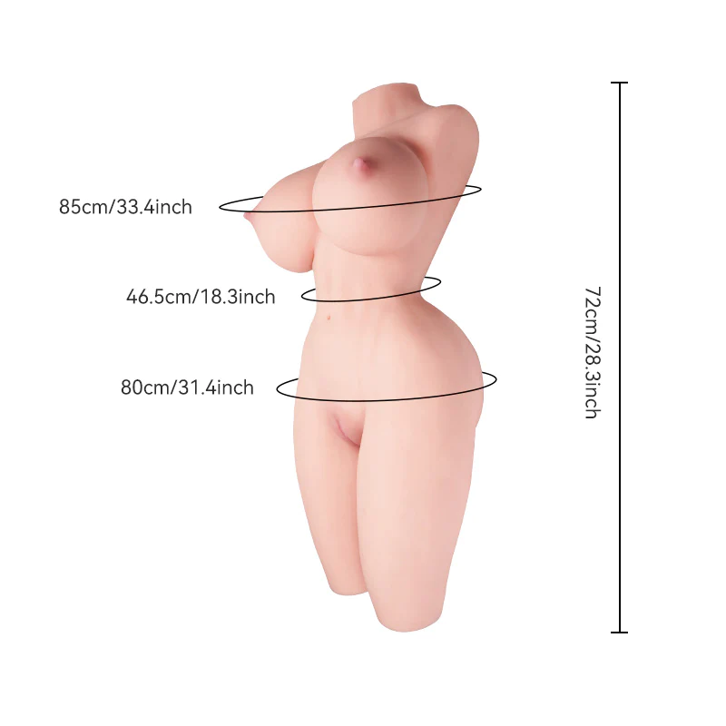 Monica: 40.7LB Best Hentai Sex Doll Torso for Breast Fun Sexy Torsos Love Dolls（Fair）