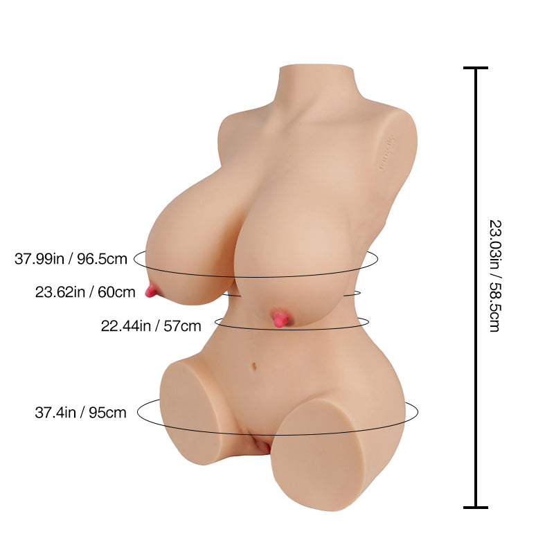 47.6LB Busty Lover with Big Boobs Adult Sex Doll Torso Sexy Love Dolls Male Masturbator